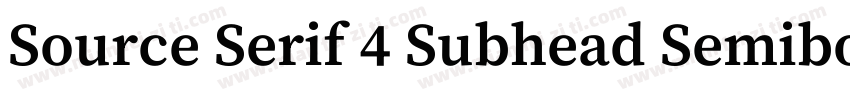 Source Serif 4 Subhead Semibold字体转换